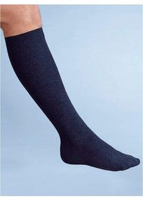 Rogo Damen Kniestrümpfe, Gr. 2, blau, 87% Baumwolle, 12% Polyamid, 1% Elasthan, Socken