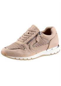 Caprice Damen Sneaker, Gr. 41, beige, Veloursleder, Mesh, Textil, Textil, sportlich, Schuhe