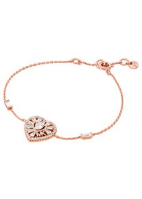 Michael Kors Damen Armband "PREMIUM, TAPERED BAGUETTE HEART, MKC1690CZ791, MKC1690CZ040", Silber 925 (Sterlingsilber), rosa, Silber 925