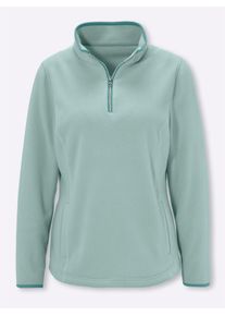 Classic Basics Damen Fleecejacke, grün, Gr. 54, unifarben, 100% Polyester, Jacken
