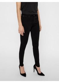 Véro Moda VERO MODA Damen Skinny-fit-Jeans "VMLUX NW SUPER S JEANS", schwarz, Basic, Gr. XS, unifarben, Denim/Jeans, Obermaterial: 90% Modal, 7% Polyester, 3%