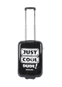 Saxoline Koffer "Just Cool", schwarz-weiß, Polyester, Koffer, mit coolem Front-Aufdruck