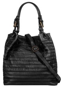 Samantha Look Damen Shopper, schwarz, Leder, Taschen, echt Leder, Made in Italy