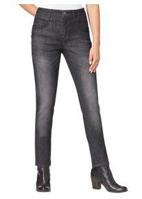 Inspirationen Damen Röhrenjeans, schwarz, Gr. 40, unifarben, 79% Baumwolle, 19% Polyester, 2% Elasthan, Jeans