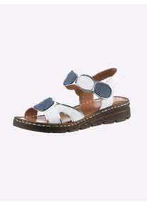 Gemini Damen Sandale, Gr. 38, weiß, Glattleder, sportlich, Schuhe