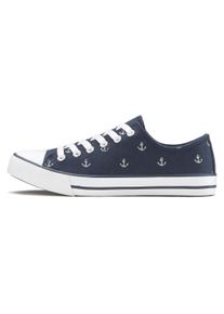 Lascana Damen Sneaker, Gr. 38, blau, Obermaterial: 100% Textilmaterial. Futter: 100% Textilmaterial. Decksohle: 100% Textilmaterial. Laufsohle: 100%