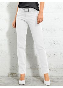 Inspirationen Damen 5-Pocket-Jeans, weiß, Gr. 80, unifarben, 98% Baumwolle, 2% Elasthan, Jeans