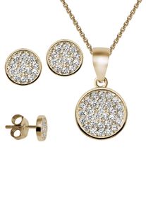 Firetti Damen Schmuckset "Multipack Schmuck Geschenk Silber 925 Halskette Ohrschmuck", rosa, Silber 925 (Sterlingsilber), Schmuck-Sets, mit Zirkonia