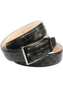 Anthoni Crown Damen Ledergürtel, schwarz, modisch, Gr. 95, Flechtoptik, Leder, Gürtel, Eleganter Ledergürtel mit Flecht-Prägung