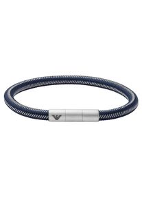 Emporio Armani Armband "EGS2990040, EGS2991040", Edelstahl-Nylon, blau, Edelstahl, Nylon, Armbänder