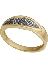 Firetti Damen Diamantring "Schmuck Geschenk Gold 333 Damenring Goldring Fingerring", 16, 0,14 ct P2 = erkennbare Einschlüsse, Gelbgold 333-Diamanten,