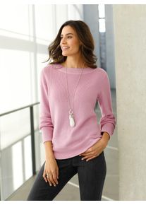Inspirationen Damen Strickpullover "Pullover", lila, Gr. 40, unifarben, 100% Baumwolle, Pullover