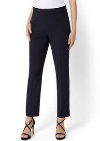 Damen Stretch-Hose, blau, elegant, Gr. 52, HERMANN LANGE Collection, unifarben, Obermaterial: 96% Polyester, 4% Elasthan, Hosen, in eleganter