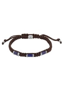 Fossil Armband "JEWELRY, JF04470040, JF04471710", Edelstahl-Nylon, blau, Edelstahl, Nylon, Armbänder, mit Sodalith oder Tigerauge