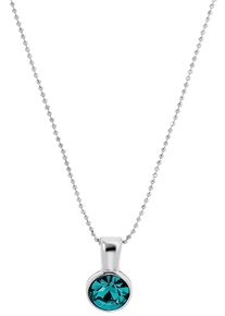 Amor Damen Kette mit Anhänger "Blue Sparkle, 2016553", Silber 925 (Sterlingsilber), L: 45cm, bunt, Silber 925 (Sterlingsilber), Halsketten, mit