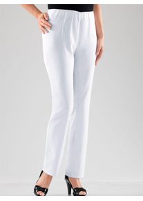 Classic Basics Damen Stretch-Hose, weiß, Gr. 205, unifarben, 64% Polyester, 34% Viskose, 2% Elasthan, Hosen