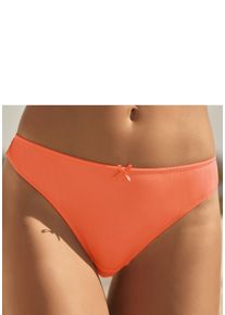 Vivance Damen String, Gr. 32, orange, Microtouch, Spitze, Obermaterial: 68% Polyester, 21% Polyamid, 11% Elasthan, Unterhosen, aus floraler