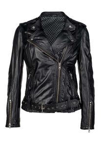 JCC Damen Bikerjacke "Ashley2", schwarz, Gr. 48, Obermaterial: 100% Leder, Lamm / Futter: 100% Baumwolle / Ärmelfutter: 100% Polyester, Jacken