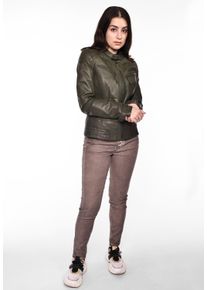 Maze Damen Lederjacke "31Ryana", grün, Gr. XXL, Obermaterial: 100% Leder, Lamm / Futter: 100% Baumwolle / Ärmelfutter: 100% Polyester, Jacken