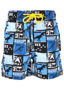 ZIGZAG Kinder Badeshorts "Joseph", blau, Gr. 140, bedruckt, 92% Polyester, 8% Elasthan, Badehosen, mit stylischem Print