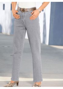 CLASSIC Damen Bequeme Jeans, grau, Gr. 19, unifarben, 78% Baumwolle, 20% Polyester, 2% Elasthan, Jeans