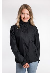 DEPROC Active Damen Outdoorjacke "GLENDALE PEAK WOMEN", schwarz, casual, Gr. 42, 100% Polyester, Jacken, Kontrastreissverschluss