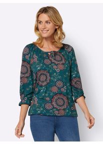 Inspirationen Damen 3/4-Arm-Shirt "Druck-Shirt", bunt, Gr. 36, Paisley, gemustert, mehrfarbig, bedruckt, 95% Viskose, 5% Elasthan, Shirts