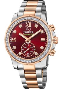 Jaguar Damen Chronograph "Connected", rosa, Armbanduhren, Armbanduhr, Damenuhr, Saphirglas, Stoppfunktion, Swiss Made
