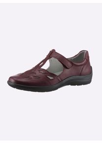Classic Basics Damen Klettschuh, Gr. 41, rot, Glattleder, Basic, Schuhe