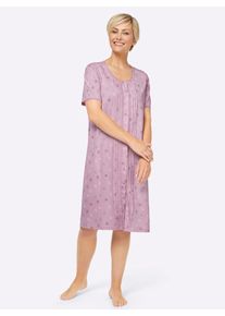 wäschepur WÄSCHEPUR Damen Nachthemd "Nachthemd", Gr. 36, rosa, 50% Baumwolle, 50% Modal, geblümt, gemustert, Kleider