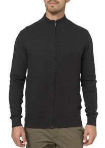 INDICODE Herren Strickjacke "Tinos", grau, modisch, Gr. XXL, unifarben, Strick, Obermaterial: 80% Baumwolle, 20% Polyamid, Strickjacken