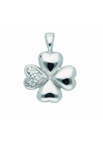 Adelia´s ADELIA ́S Damen Ketten-Anhänger "925 Silber Anhänger Kleeblatt mit Zirkonia", Silber 925 (Sterlingsilber), silber, Silber 925 (Sterlingsilber),