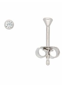Adelia´s ADELIA ́S Damen Paar Ohrhänger "1 Paar 585 Weißgold Ohrringe / Ohrstecker mit Zirkonia Ø 2,5 mm", Damen, Gold, silber, Gold, Ohrringe, 585 Gold mit
