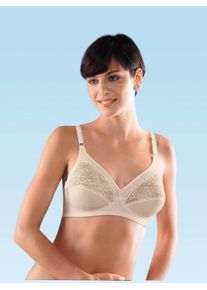 Triumph Damen Bügelloser BH, Gr. 95, beige, 33% Polyamid, 31% Baumwolle, 26% Polyester, 10% Elasthan, BHs