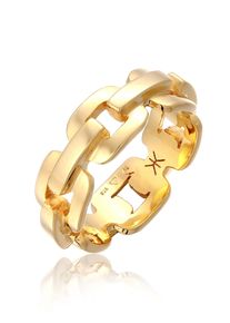 Kuzzoi Herren Silberring "Herren Anker Kettenring Trend 925 Silber", 56mm, ohne Stein, Silber 925 (Sterlingsilber), 7.8mm, gold, Silber 925