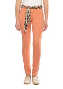 Damen Bequeme Jeans, orange, Gr. 25, Le Temps Des Cerises, 100% Baumwolle, Jeans, mit sommerlichem Gürtel