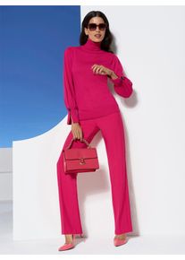 Heine Damen Rollkragenpullover "Pullover", pink, Gr. 46, unifarben, 50% Baumwolle, 50% Polyacryl, Pullover