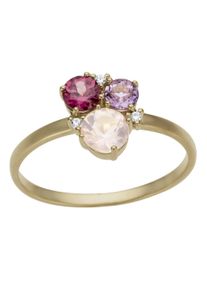 Firetti Damen Goldring "Schmuck Geschenk Gold 333 Damenring Goldring Edelstein Farbstein", 19, 0,02 ct P2 = erkennbare Einschlüsse, Gelbgold