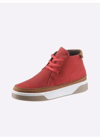 Gemini Damen Stiefelette, Gr. 37, rot, Glattleder, sportlich, Schuhe