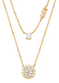Michael Kors Damen Kette mit Anhänger "PREMIUM, MKC1591AN040, MKC1591AN710", Silber 925 (Sterlingsilber), L: 39cm B: 1,1mm, gold, Silber 925