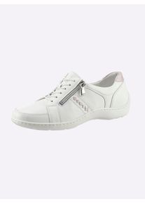 Waldläufer WALDLÄUFER Damen Schnürschuh, Gr. 6, weiß, Glattleder, Nubukleder, feminin, Schuhe