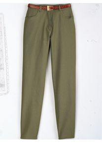 CLASSIC Damen Bequeme Jeans, grün, Gr. 19, unifarben, 98% Baumwolle, 2% Elasthan, Jeans