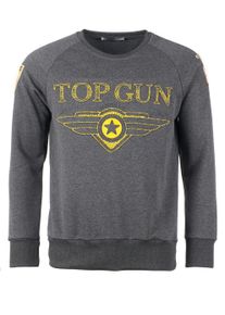 Top Gun Herren Sweater "Dell TG20193011", grau, Gr. XL, Obermaterial: 65% Baumwolle, 35% Polyester, Sweatshirts