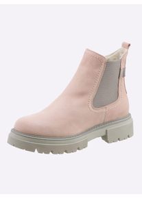 Heine Damen Stiefelette, Gr. 38, rosa, Leder, Veloursleder, modisch, Schuhe