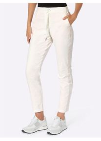 Heine Damen Webhose, beige, Gr. 40, unifarben, 77% Viskose, 20% Polyamid, 3% Elasthan, Hosen