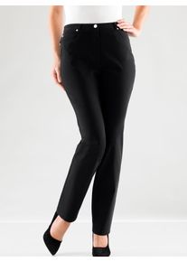 Stehmann Damen 5-Pocket-Hose, schwarz, Gr. 38, unifarben, 72% Viskose, 25% Polyamid, 3% Elasthan, Hosen
