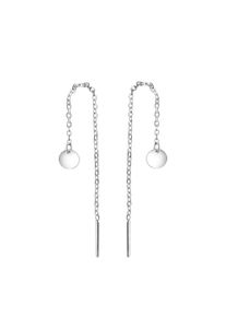 Vivance Damen Paar Ohrhänger "925-Sterling Silber rhodiniert", ONE-SIZE, Silber 925 (Sterlingsilber), weiß, Silber 925 (Sterlingsilber), Ohrringe
