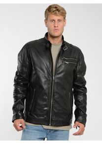 JCC Herren Lederjacke "3102239", schwarz, Gr. 54, Oberstoff: 100% Lammleder / Innenfutter oben: 100% Polyester / Innenfutter unten: 100% Baumwolle /