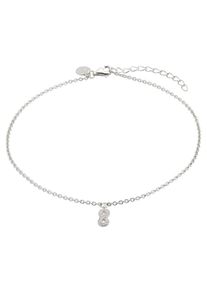 XENOX Fußkette mit Anhänger "Infinity/Unendlichkeitsschleife, XS3532", Silber 925 (Sterlingsilber), silber, Silber 925 (Sterlingsilber), Fußkettchen,