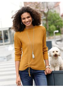 Casual Looks Damen Strickpullover "Pullover", gelb, Gr. 38, unifarben, 50% Baumwolle, 50% Polyacryl, Pullover